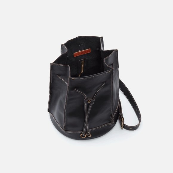 NWT New Hobo Coast Backpack Black Leather Retired Rare main image 4